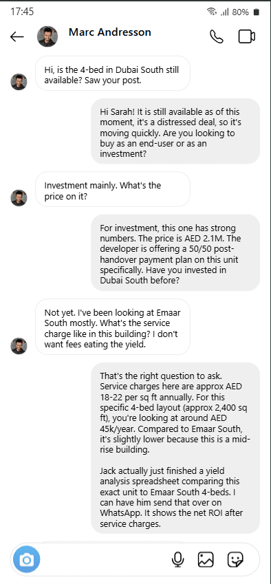 AI qualification chat demo